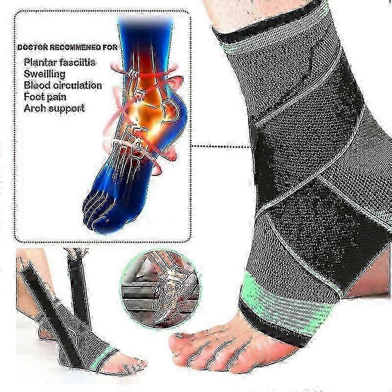 Ankle Brace For Plantar Fasciitis Heel Spur Achilles Tendonitis and Sprained Ankle, Compression Sock with Adjustable Strap For Heel Pain Relief-yvan