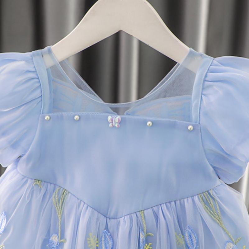 Rochii cu Tulle cu Aripi pentru Fete Vară Nouă Coreeană Copii Prințesă Rochie de Petrecere Pentru Bebeluș 1 Până la 5 Ani Costum Copii Fuste pentru Copii Mici