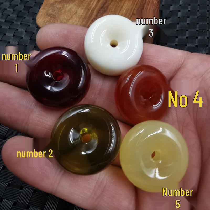 Fluorescent Floating Beeswax & Bloodstone Imitation Pendant Ornaments Model 2