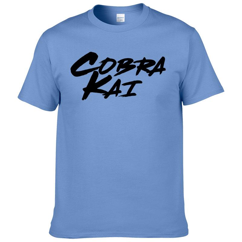 100% Cotton T Shirt Men's Summer Short Sleeve  Tshirt Fashion Casual T-shirt Cobra Kai Print Tshirt Homme Hombre F67
