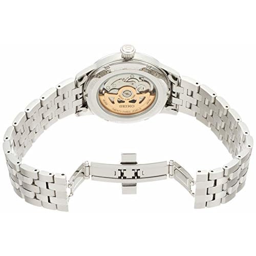 Seiko Watch Presage Blue Gradient Dial Box Hardlex See-Through Back SARY123 Men's Silver