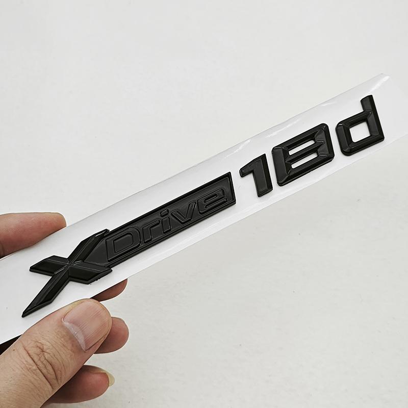 

3D ABS Car Rear Trunk Badge Side Fender Emblem Logo XDrive 18i Sticker For BMW X1 F48 X Drive 18i Auto Exterior Accessories