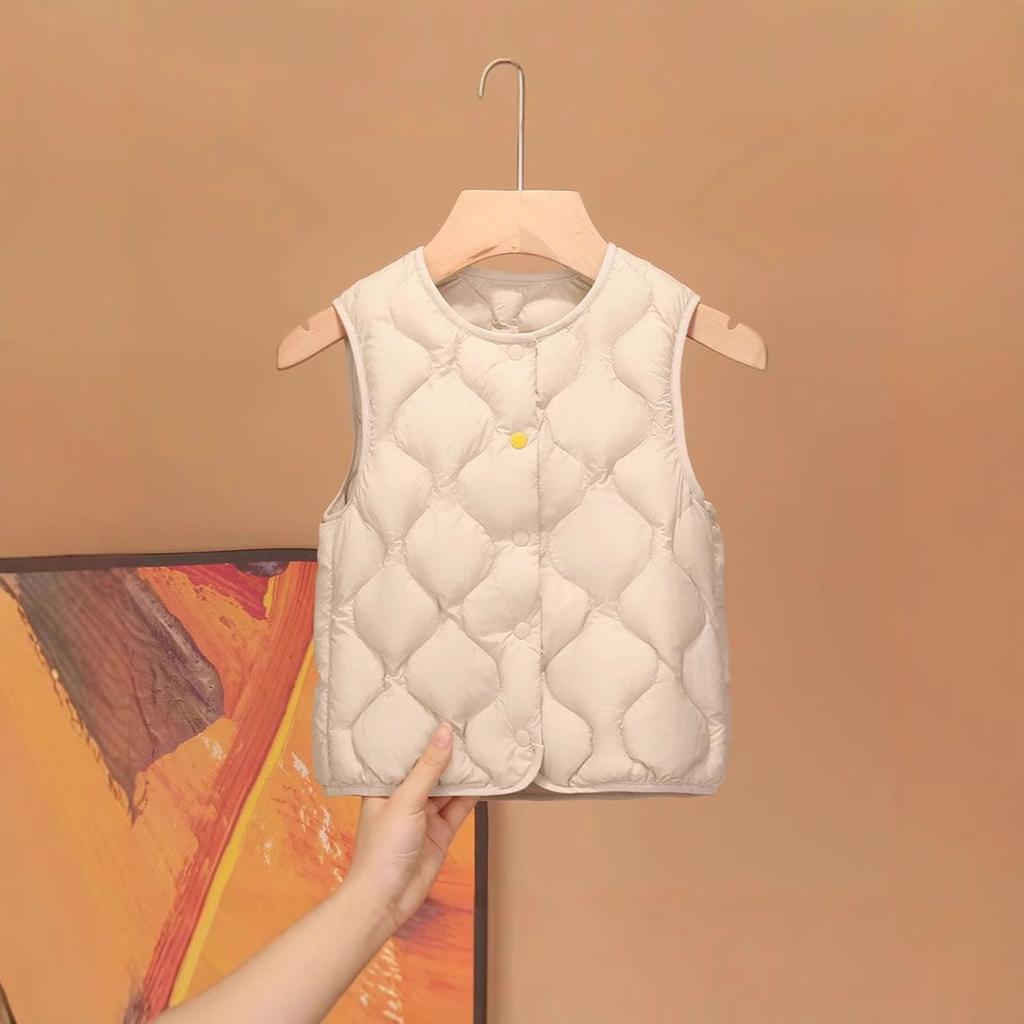 Autumn and winter light children's down vest vest medium children's liner boys and girls wear gourd vest