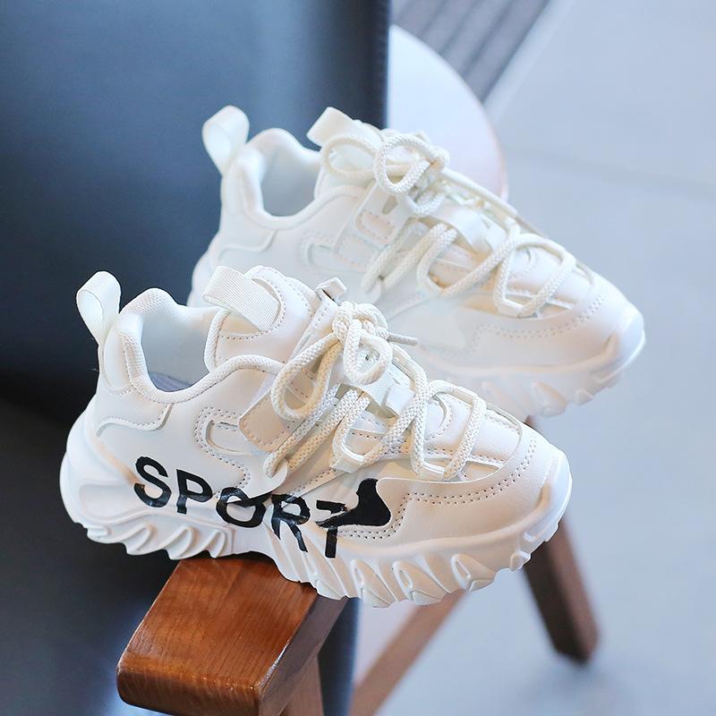 Girls Sports Sneakers Spring Autumn New Children's Shoes Kids White Boys Sole Running Shoes