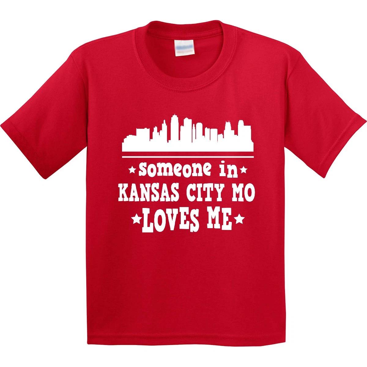 Inktastic Kansas City Missouri Loves Me Skyline Youth T-Shirt Mo Apparel Trip 110