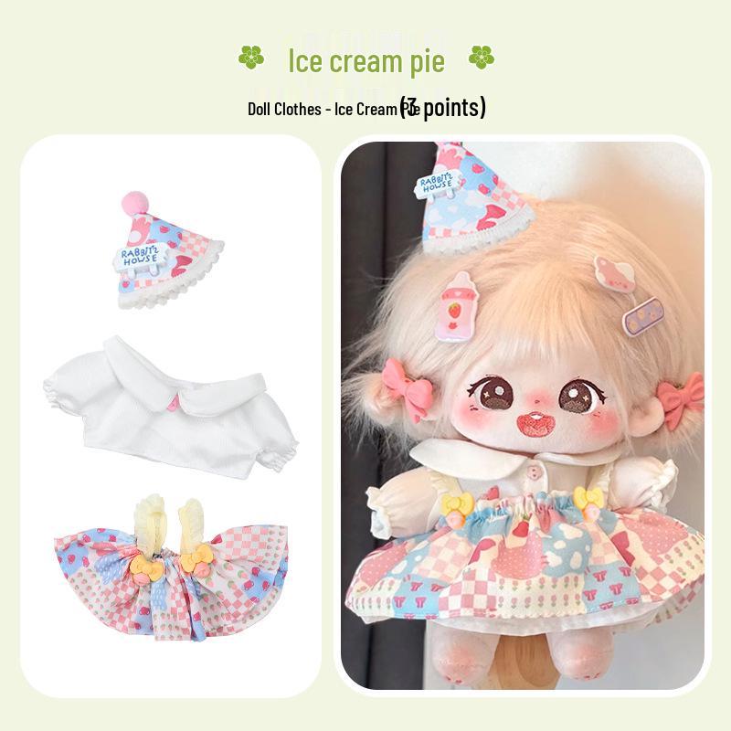 20cm Cotton Plush Doll Clothing Set - Daily Outfits for Boys & Girls