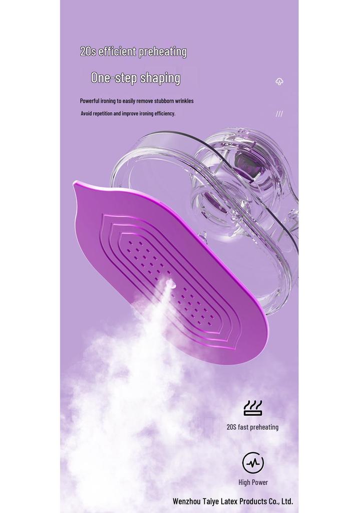 Compact Steam Handheld Iron: Dual-Use Wet/Dry Folding Mini Rotary for Hanging and Flat Ironing