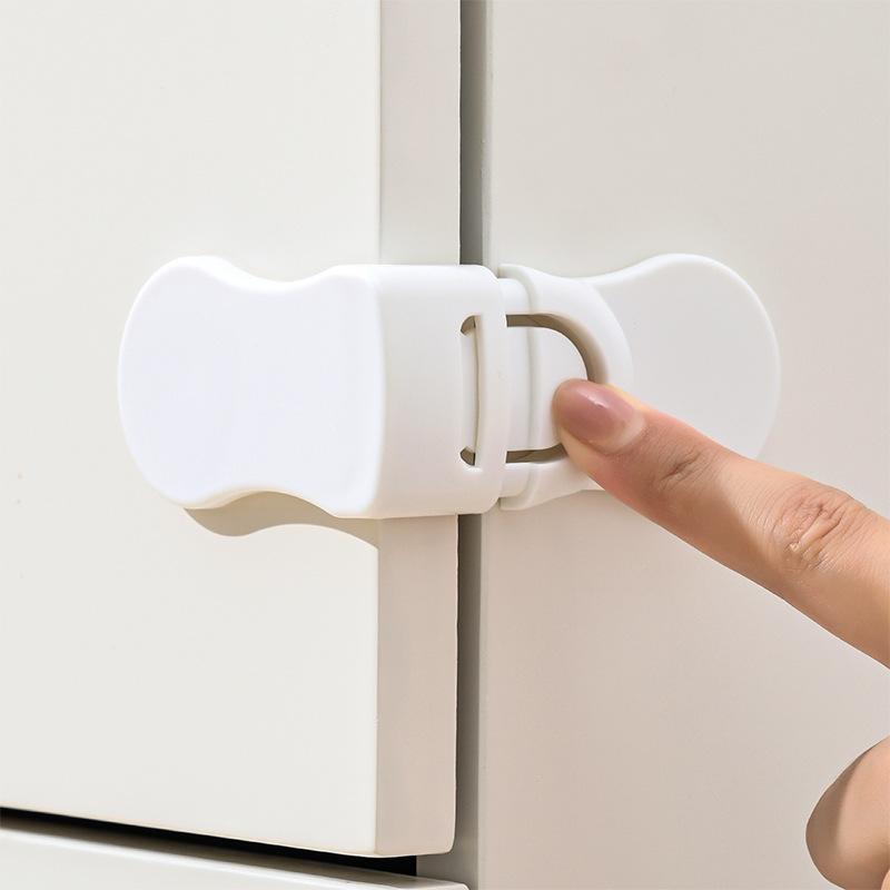 2/5PCS Baby Safety Locks Drawer Lock Anti-Pinching Hand Cabinet White Drawer Locks Refrigerator Lock Buckle Children Protection