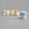 New Mini Cute Flocking Mushroom Stress Relief Healing Computer Desktop Screen Decorations Workstation Accessories Figurines