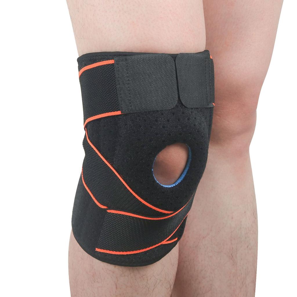 Knee Brace Support Sleeve Adjustable Open Patella Stabilizer Protector Sports Running Knee Wrap Arthritis Meniscus Tear Kneepad
