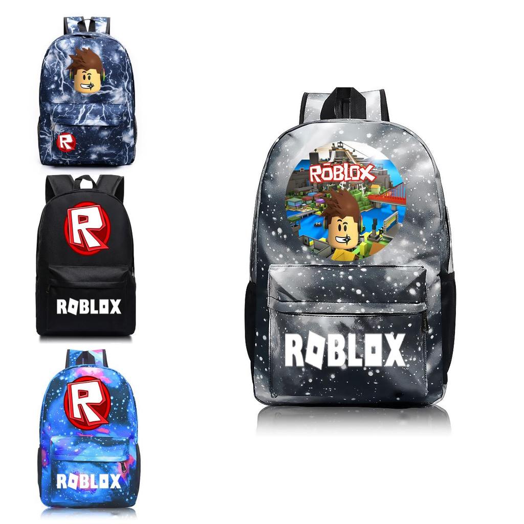 Roblox Pattern Kids Schoolbag Backpack With Starry Background And Large Capacity