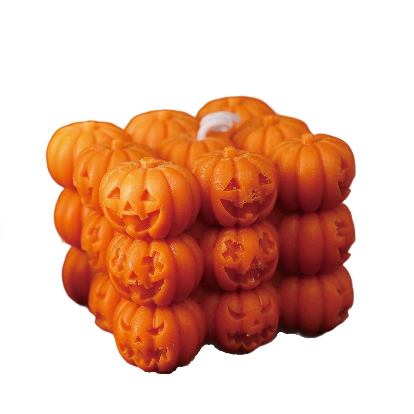 

Хэллоуин Череп Гексаэдр Тыква Ароматерапевтическая Свеча Ручной Работы Череп Свеча Украшения One Size оранжевый