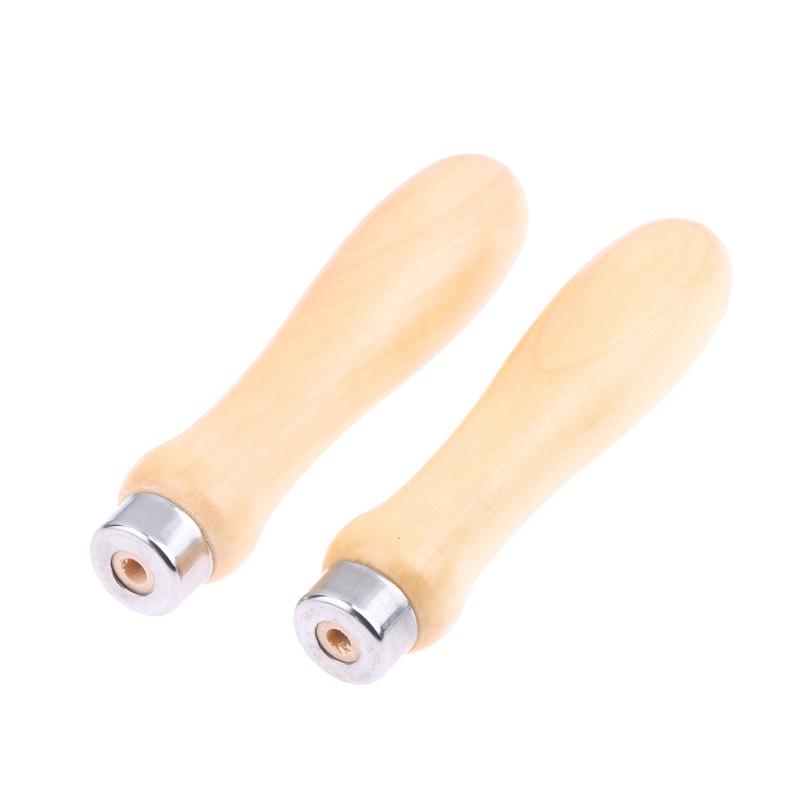 2Pcs/Lot Wooden File Handle Replacement For Woodworking File Craft Polishing Hand Tool Hardware File Handle