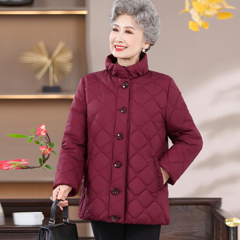 Elderly Women's Fashion Warm Winter Padded Coat