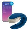 DOUBLE LOVE LUXURY Blue Connected Stimulator - Satisfyer - Double Stimulation