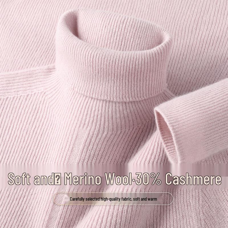 

Snowflying Women s 30% Cashmere Blend Turtleneck Sweater M