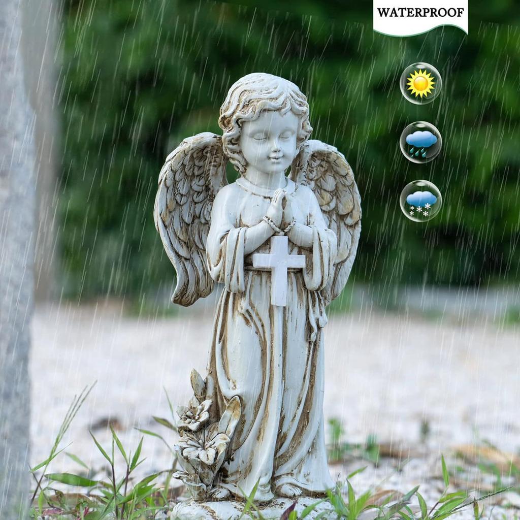 Cemetery Decoration, Sun Angel Monument, Courtyard , Resin Ornament for Courtyard Decoration