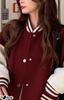Azulte Stadium Long Loose Ribbed Korean 307 Size XL Women's Jacket, Sleeve, Casual, Fleece-Lined, Autumn/Winter Outerwear, Fit, Sleeves, Style,