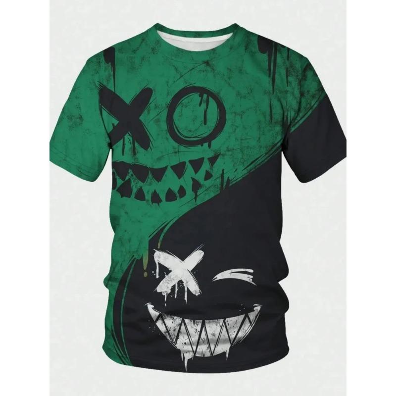 

Смешные футболки Мода Хип-хоп Принтованные топы Лето Уличная волна Модный дизайн Футболка с коротким рукавом Повседневная мужская футболка 6xl