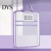 Durable Nylon Mesh Pockets Transparent Document Bag, Portable Lightweight File Organizer with Zipper School Stationery Organizers And Strap,