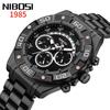 Men'S Watch, Multi-Function Three-Eye Six-Pin, Mineral Glass Mirror Quartz Watch