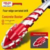 Brand Toothed Four-Flute Overlord Drill Bit for Tile and Concrete Dry Drilling