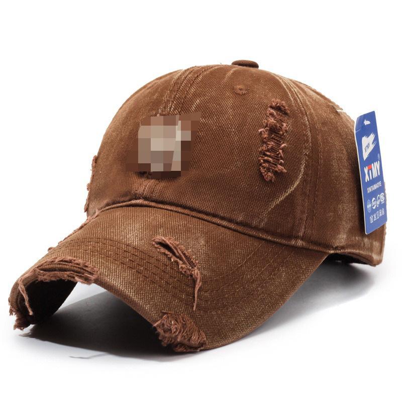 Distressed Baseball Cap Women Unisex Trendy Embroidered Letter Sun Visor Dad Hat