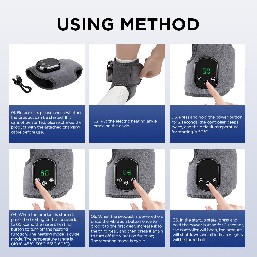 Professional Electric Wrist Massager Vibration Therapy - Reusable Wrist Support for Carpal Tunnel Pain Relief and Home Use