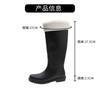 Stylish and simple tall rain boots women's waterproof and non-slip water boots wear-resistant outer water shoes kitchen work sleeve women's shoes