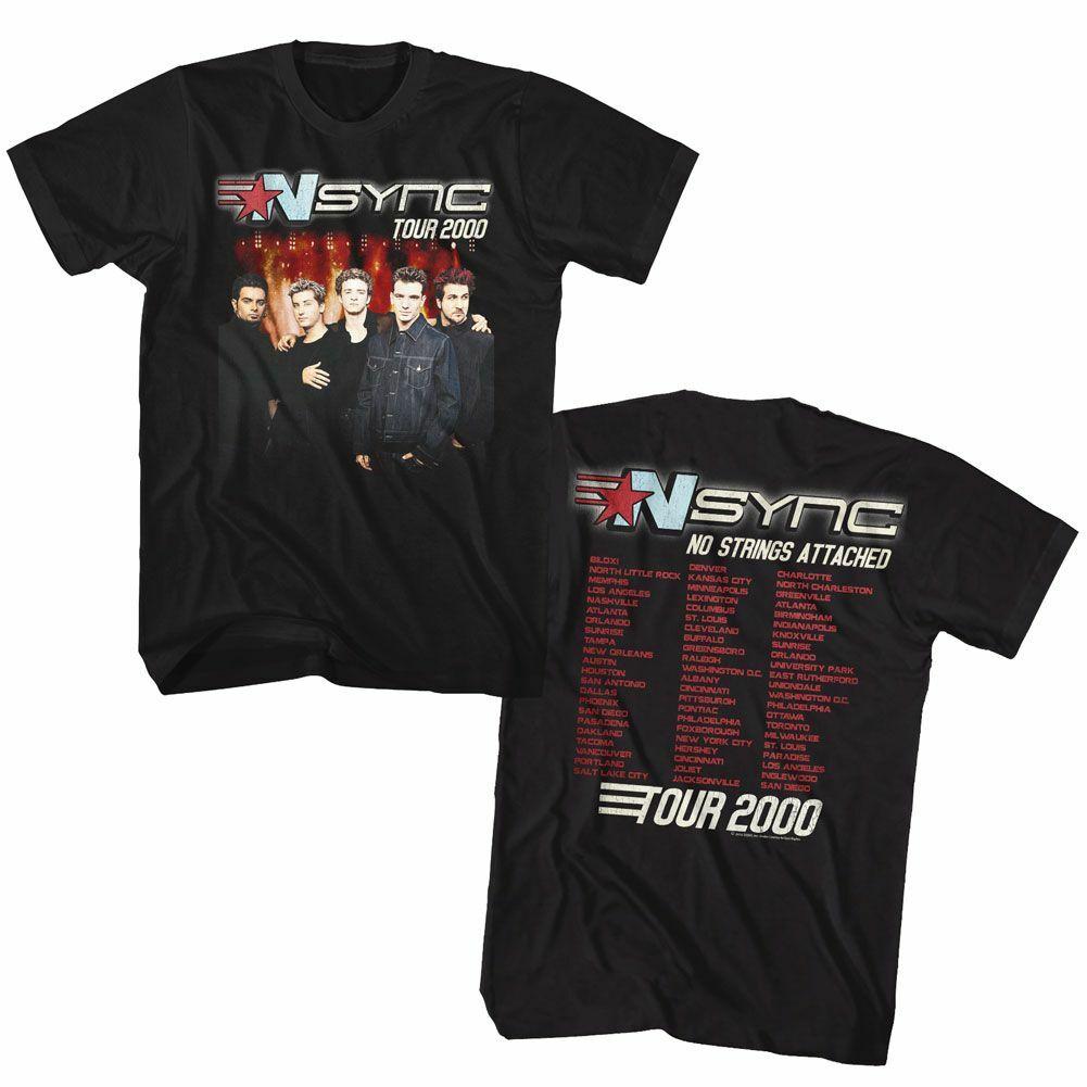 NSYNC 2000 Tour Black Adult T-Shirt XL