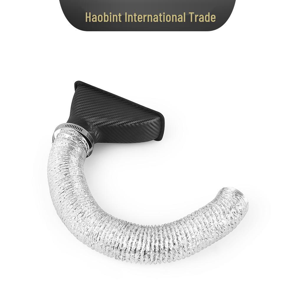 Universal Carbon Fiber Pattern Front Bumper Air Intake Funnel Kit Haobinte