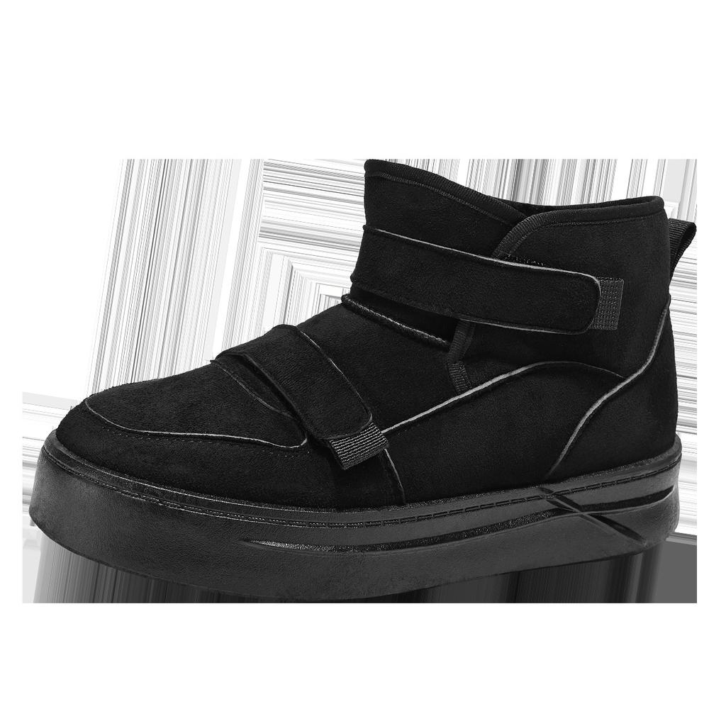 Snow boots winter velvet thickened warm down cotton shoes integrated leather and fur non-slip and cold-resistant thick-soled bread cotton boots