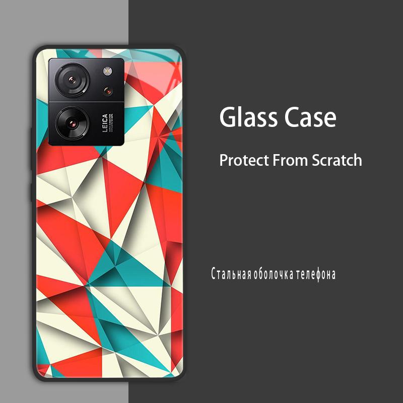For Xiaomi 13T 13T Pro Case Cover Tempered Glass Case Hard Shockproof Coque Bumper For Xiaomi Mi 13T Pro Mi13T Pro Protect Case