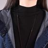 Loose Long Denim Sleeveless Hoodie Vest Autumn Fashion Outerwear for Women Simple Style Large Size Trendy Casual Jacket