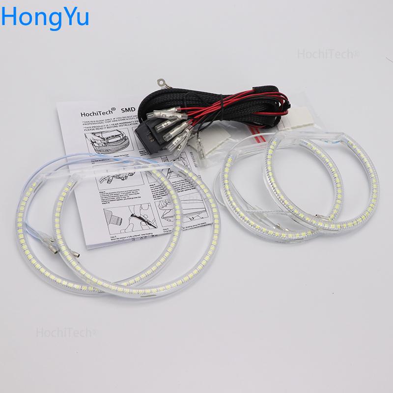 Super Bright White Color 3528 SMD Led Angel Eyes Kit Daytime Running Light DRL for BMW E46 3 Series Compact 2001 - 2005