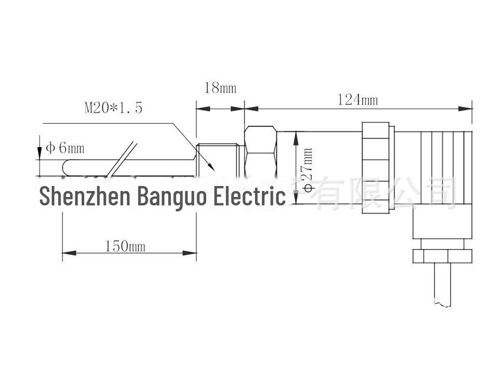 High-Precision Stainless Steel Temperature Sensor with Waterproof, Dustproof Probe