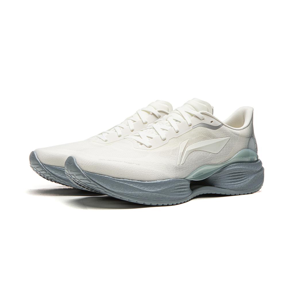 Li Ning Super Light 23 Cushioning Slip Resistant Abrasion Resistant Breathable Low top Casual Running Shoes Men's White ARBW017-18