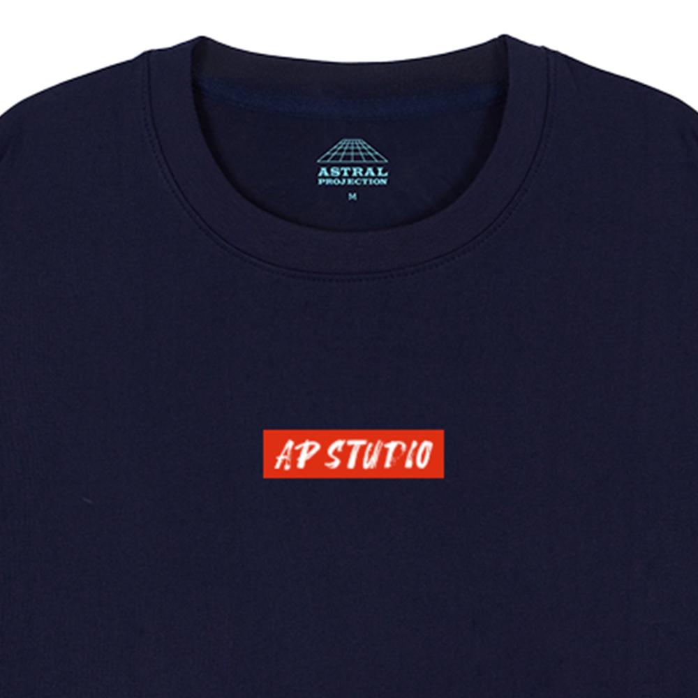 ASTRAL PROJECTION Ap Studio Oversized Long Sleeve T-Shirt_Navy