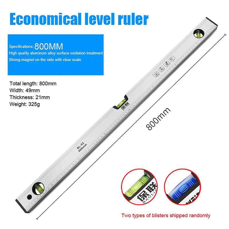 High Precision Spirit Level Magnetic High Bearing Ruler Lever Bubbles Rustproof Horizontal Ruler Spirit Level Balance Ruler