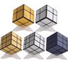 QiYi 2x2 3x3 Espelho Cubo Ouro Prata Escovado Cubo Mágico Velocidade Profissional Quebra-cabeça Cubo Mágico Brinquedos para Crianças Blocos Brinquedo de Presente