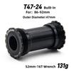 EVOSID MTB Bike T47 Bottom Bracket 24MM MTB/Road Bike Crank DUB 29MM Bearing Thread BB 86-92mm BSA 68-73mm Bicycle Accessories