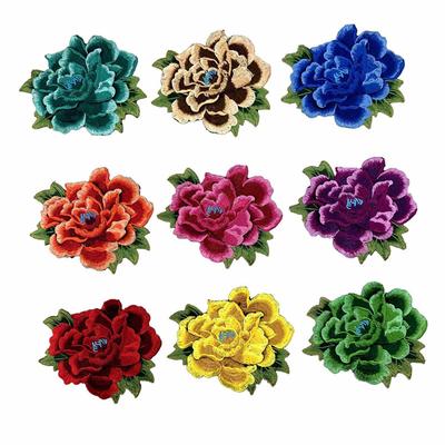 1 buc. Aplicații din material etnic, Broderie 3D de cusut pentru decorarea jachetei de denim și a genții