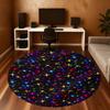 1pc stars colorful Round Chair mat Area Rug - Non-Slip, Floor Mat for Office, Bedroom, and Indoor Decor -1002078