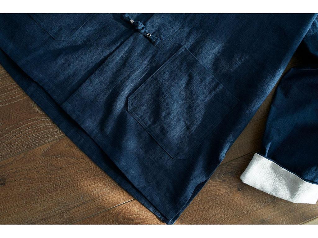 Men's 2025 Spring Silver Buckle Overlap Coat - Retro Chinese Style with Frog Buttons, Loose Casual Fit, Roll-Up Sleeves