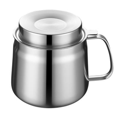 Premium Kitchen Oil Storage Container Rustproof Stainless Steel Construction Wide Mouth Easy Pouring Oil Dispenser