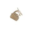 18k Gold Electroplated Stainless Steel Starfish Ring - Ocean Series Jewelry