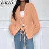Damen Vintage Casual Einfarbig Druck Herbst Winter Langarm Jacken & Mäntel