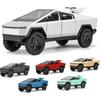 Cybertruck Toy Car,1:24 Zinc Alloy Pull Back Toy Car with Sound and Light,Cyberquad Display Model,Gifts for Boys and Girls (Silver)