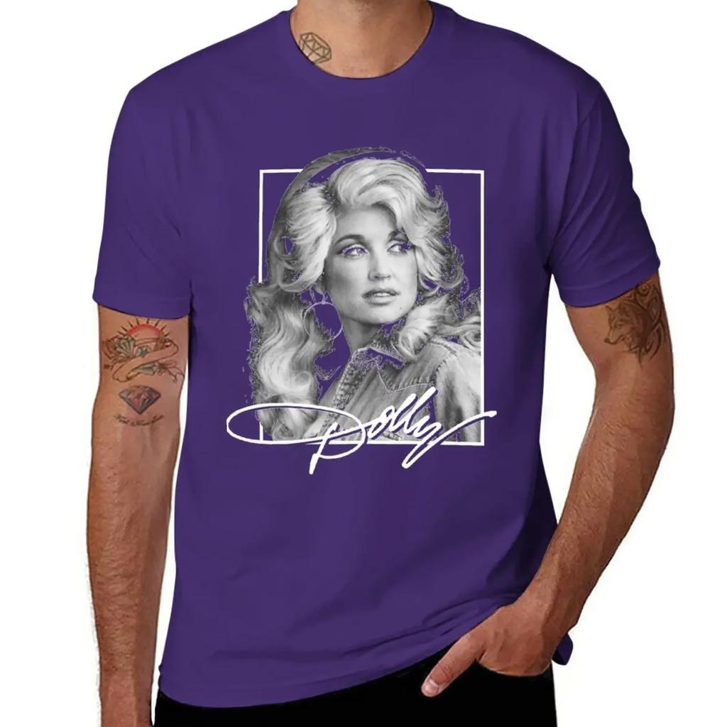 T-shirt Dollys Partons abbigliamento hippie divertenti magliette da uomo alte