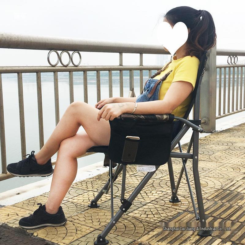 Portable Outdoor Folding Chair with Backrest for Fishing and Beach
